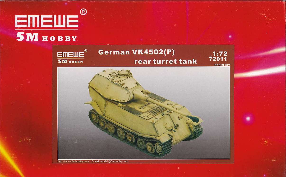 5MHobby Kit 72011 - German Heavy Tank 8.8 cm Type 181 - Prototype